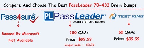 PassLeader 70-433 Exam Dumps[25]